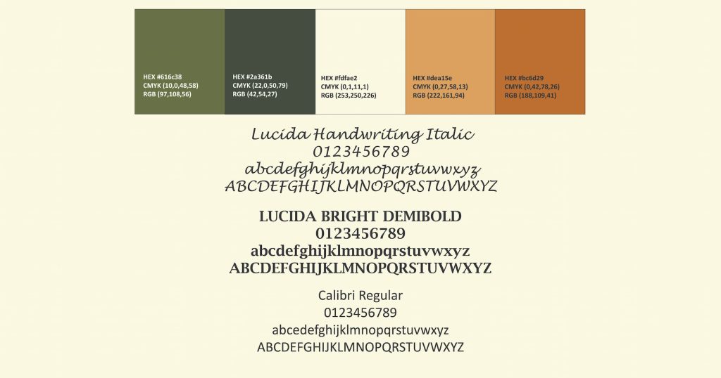 Ryan Heid brand colours and typography