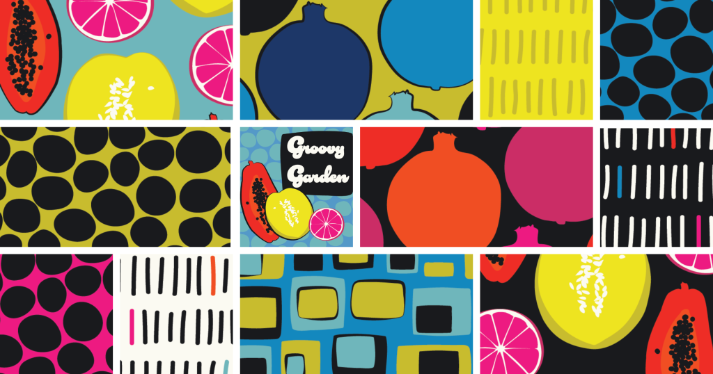 Elissa Willms groovy garden pattern line