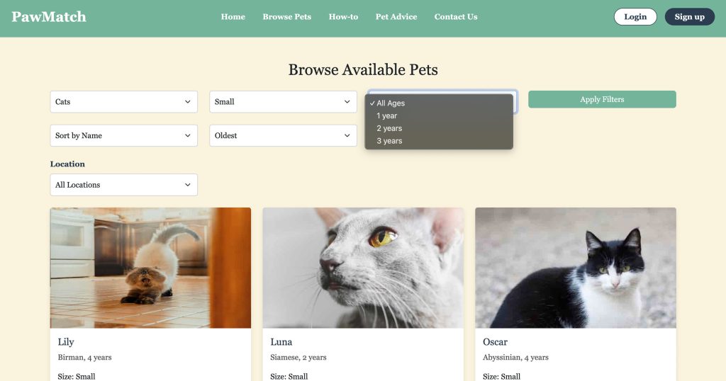 Harman Kaur Browse Pets page